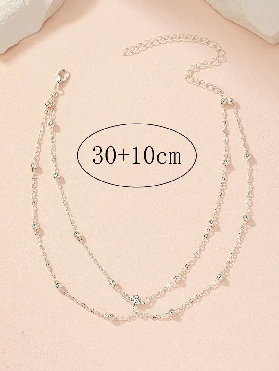 10268 1b-001 Una Pieza De Cadena De Tobillo Y Cadena Corporal Con Cuentas Para Mujeres