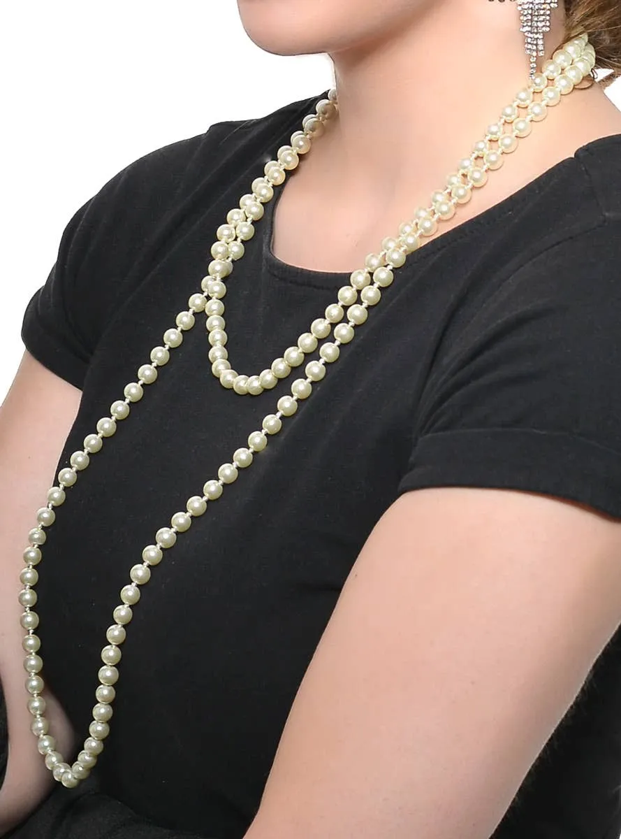 Black and Silver Deluxe Gatsby 5 Piece Costume Accessory Set