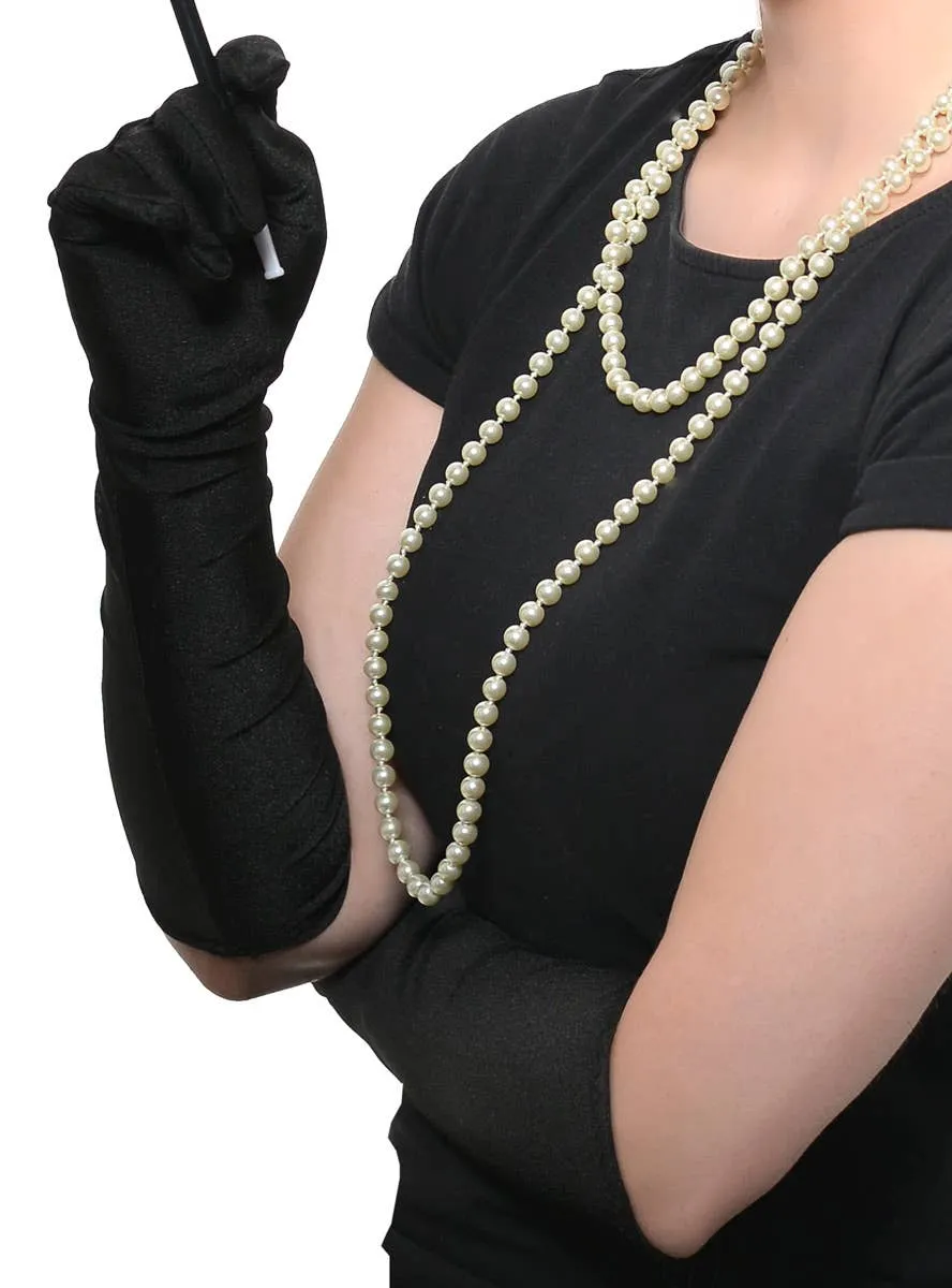 Black and Silver Deluxe Gatsby 5 Piece Costume Accessory Set