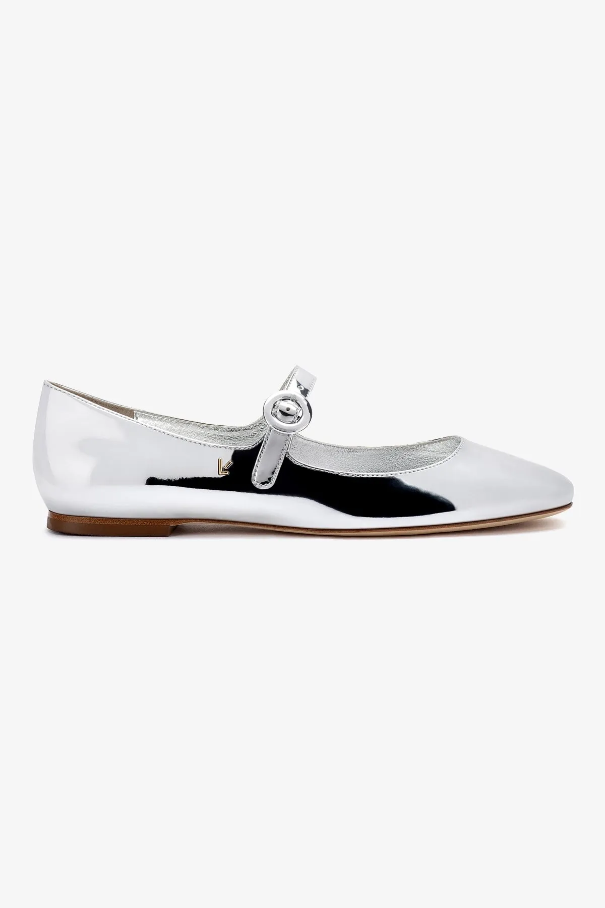 Blair Ballet Flat In Silver Specchio