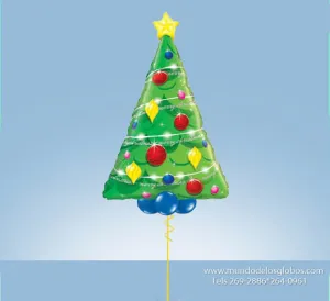 Bouquet de Arbol de Navidad con Globos Azules