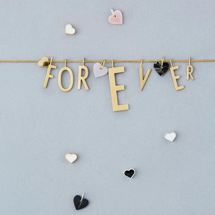 Charm Cuore Marmo nero