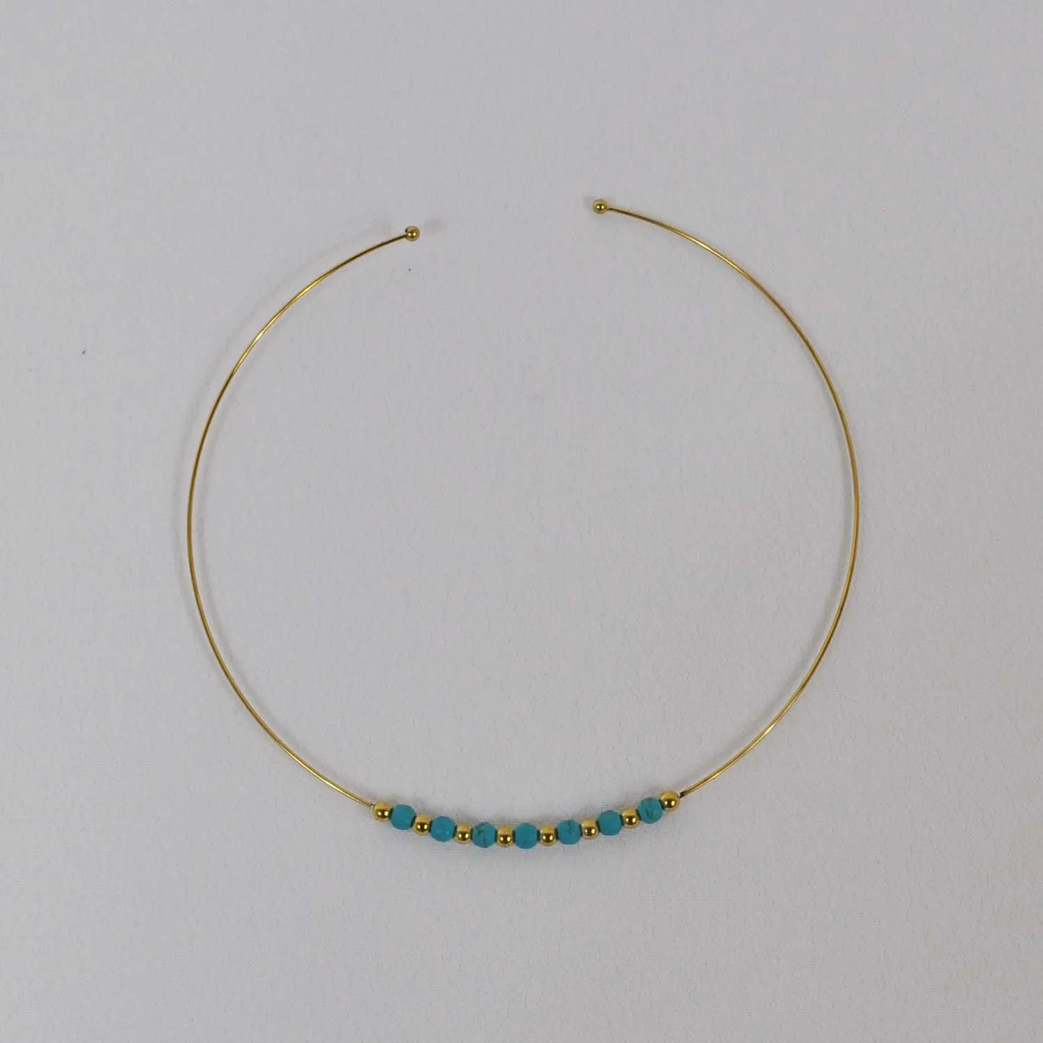 Choker cuentas turquesa