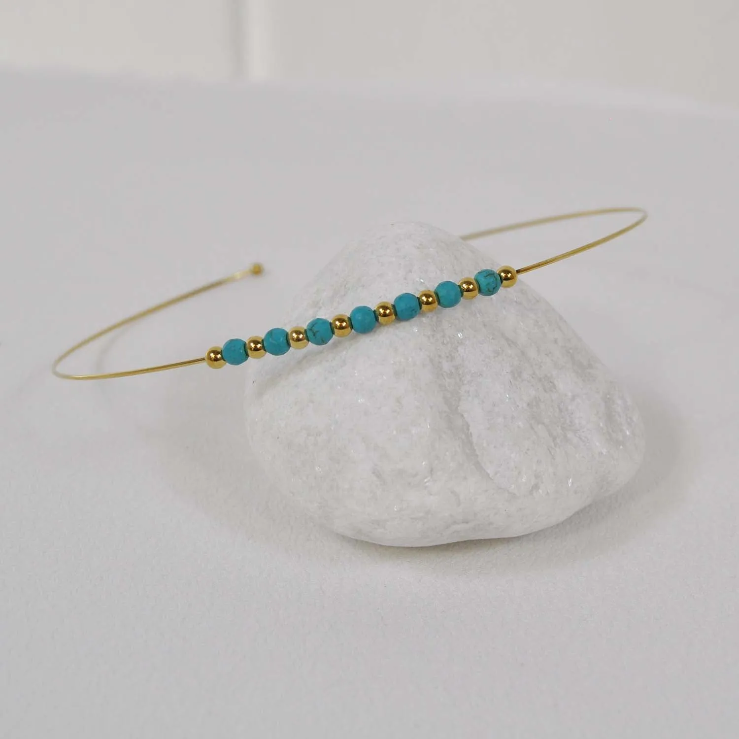 Choker cuentas turquesa
