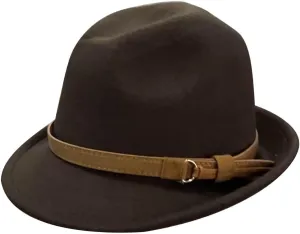 Classic Fedora Hats for Women Lady Wide Brim Panama Hat with Belt Buckle Cowboy Hats for Men