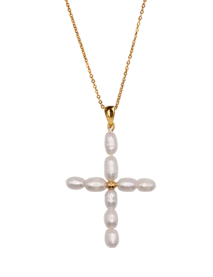 Collar Cruz Perlas