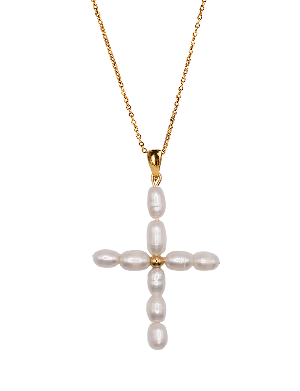 Collar Cruz Perlas