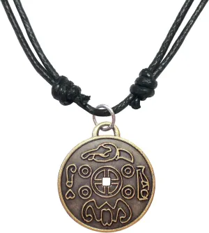 Feng Shui Attract Wealth Good Luck Money Amulet Coin Medal Pendant Adjustable Cord Necklace 16"
