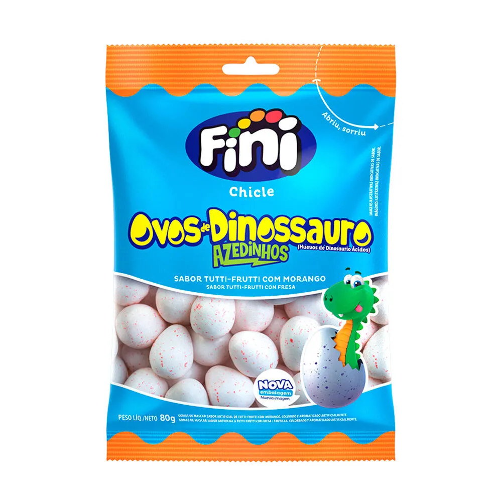 Fini chicle Ovos de Dinossauro Azedinhos 80g