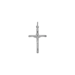FLAT CRUCIFIX - PENDANT - SILVER