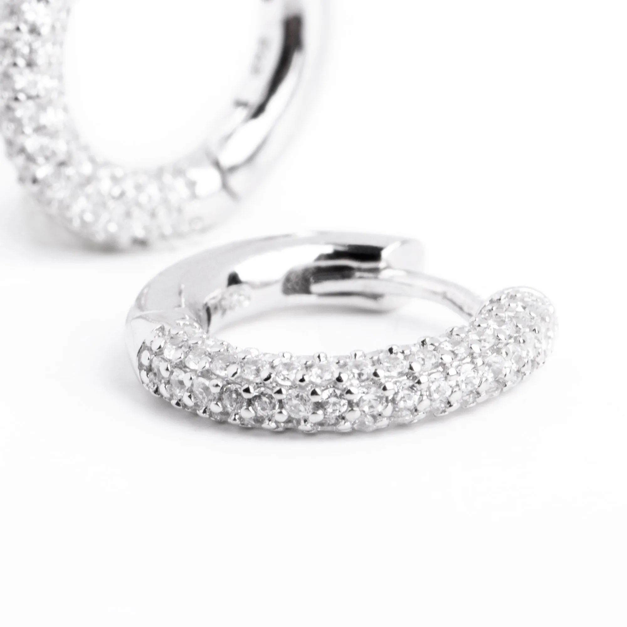 Galaxy Silver Hoop Earrings