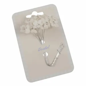 Ivory Polyfoam Lily Flowers with Diamantes (Pack of 12 Stems)