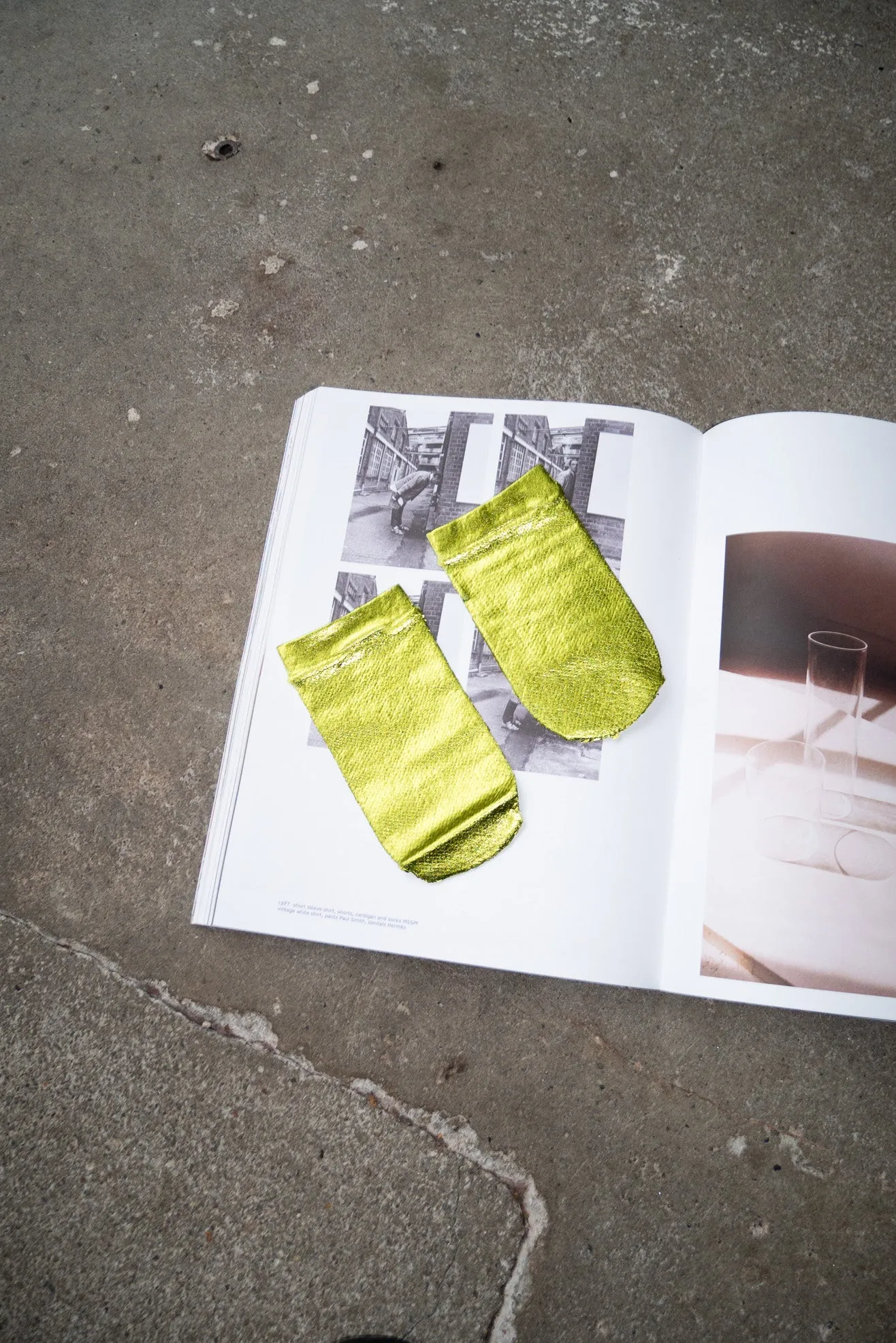 MARIA LA ROSA, Socks Net Laminated, Lime