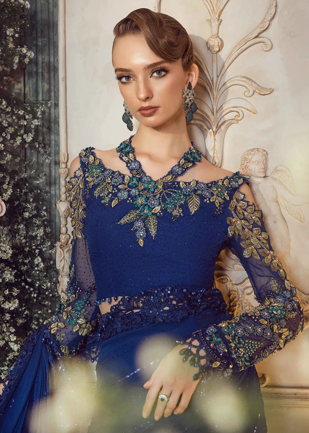 Mbroidered Wedding 2023 by Maria B | Cobalt Blue BD-2704