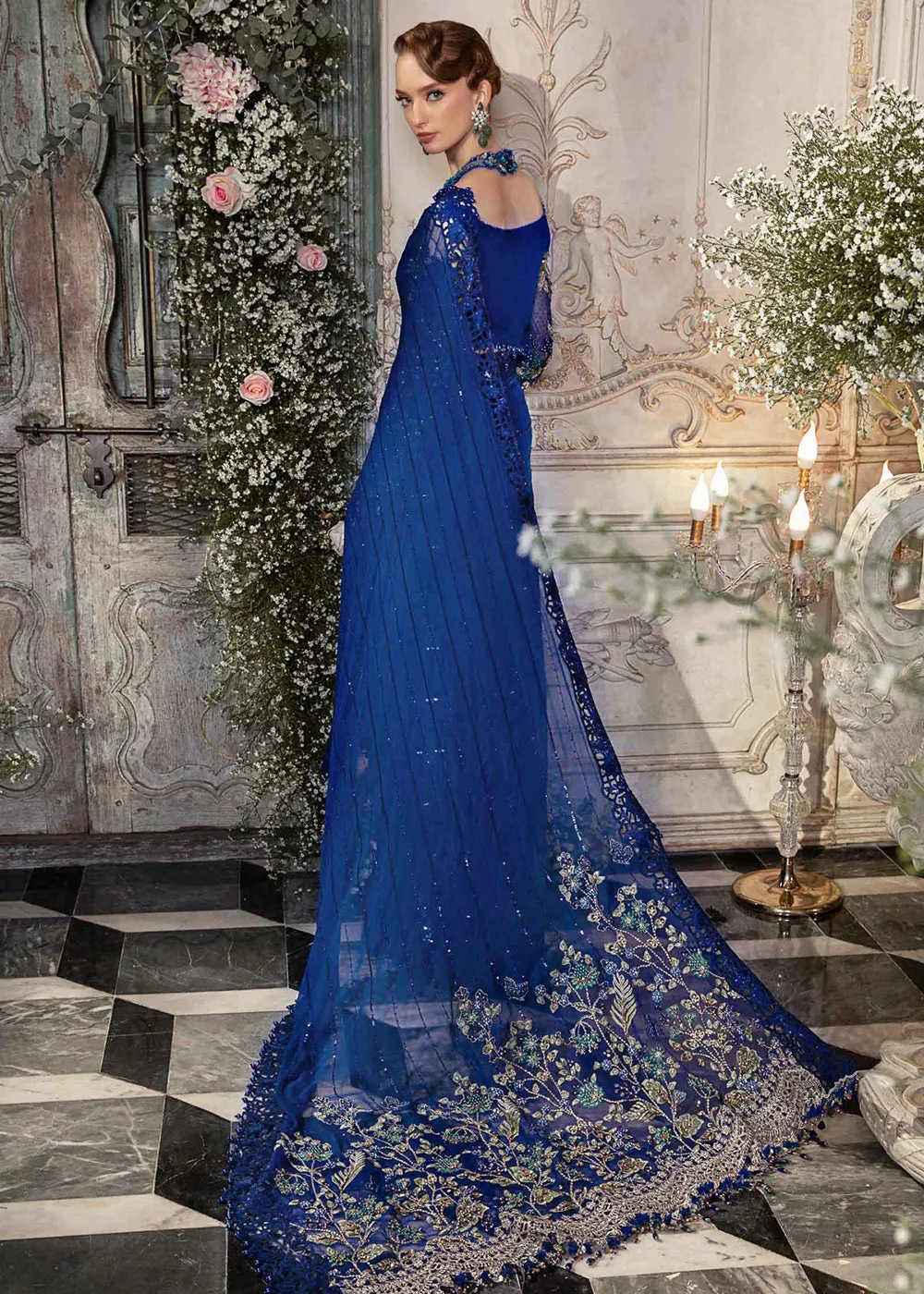 Mbroidered Wedding 2023 by Maria B | Cobalt Blue BD-2704