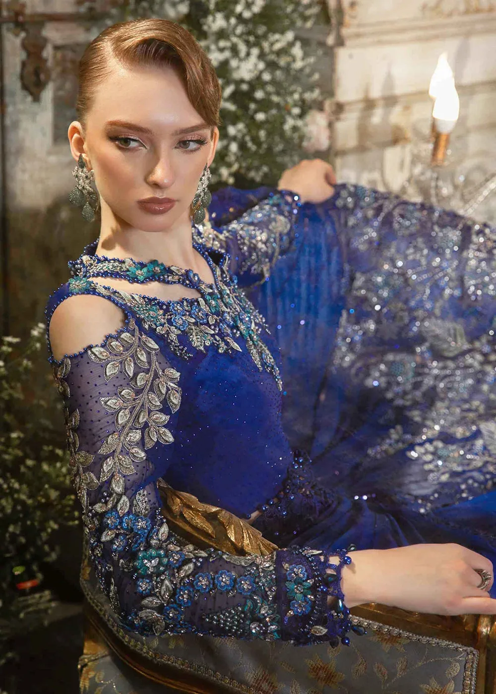 Mbroidered Wedding 2023 by Maria B | Cobalt Blue BD-2704