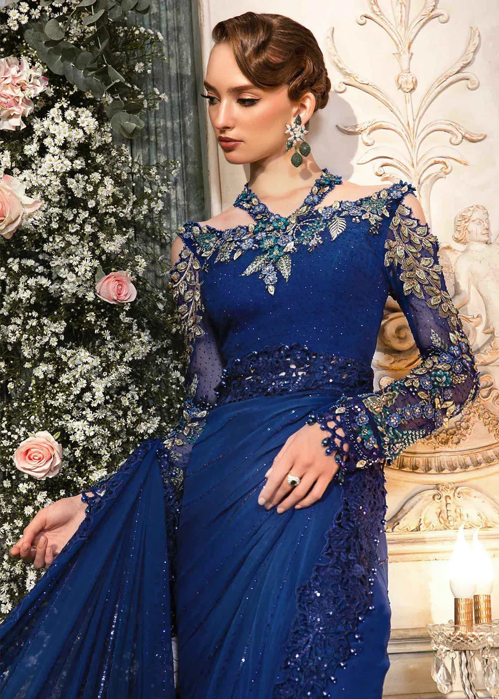 Mbroidered Wedding 2023 by Maria B | Cobalt Blue BD-2704