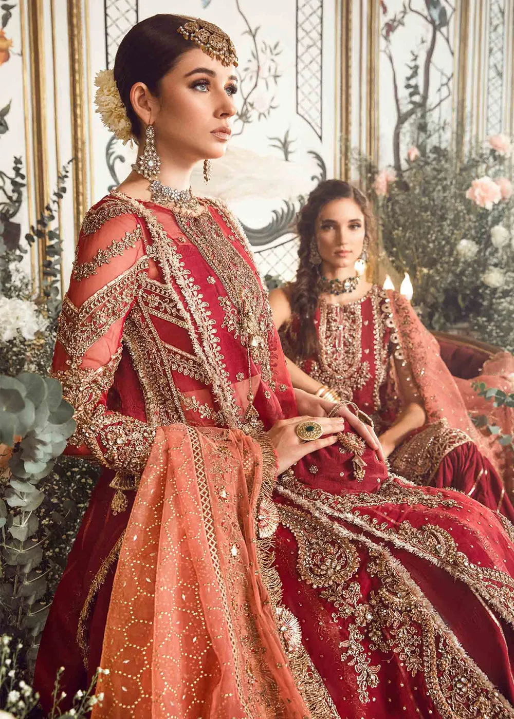 Mbroidered Wedding 2023 by Maria B | Maroon BD-2708