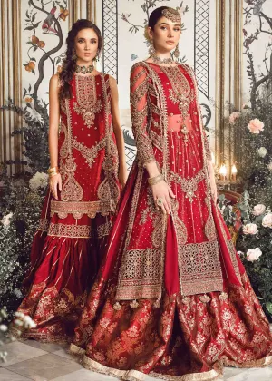 Mbroidered Wedding 2023 by Maria B | Maroon BD-2708