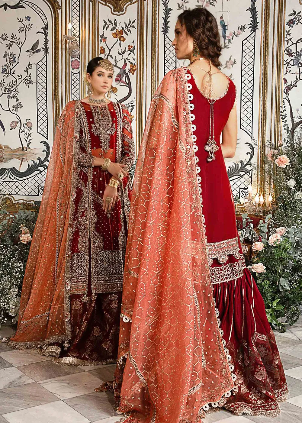 Mbroidered Wedding 2023 by Maria B | Maroon BD-2708