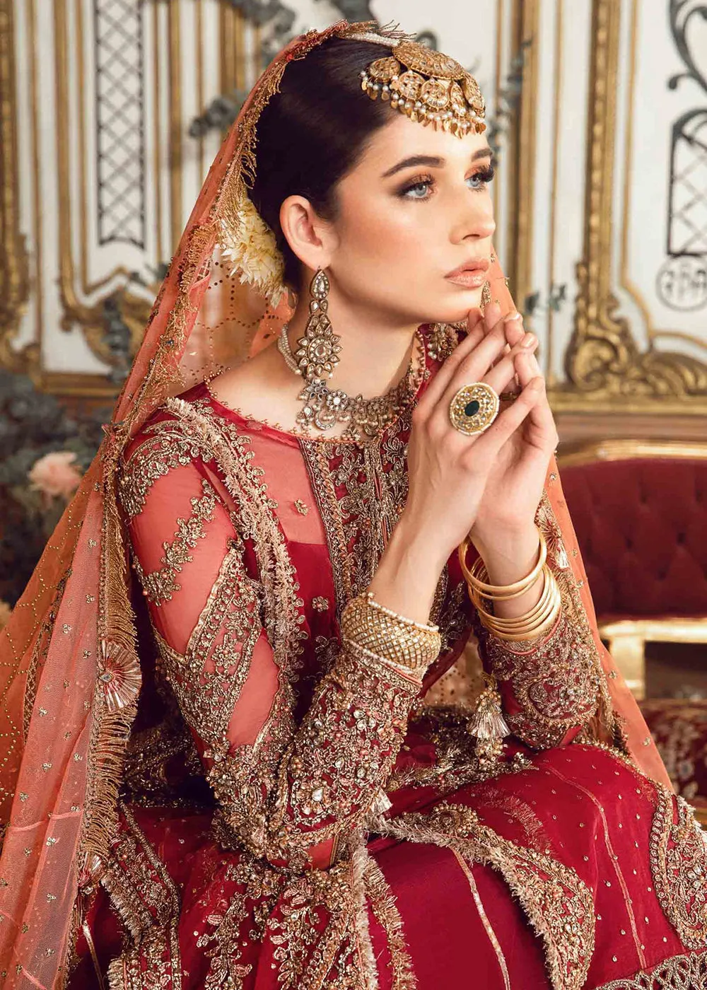 Mbroidered Wedding 2023 by Maria B | Maroon BD-2708