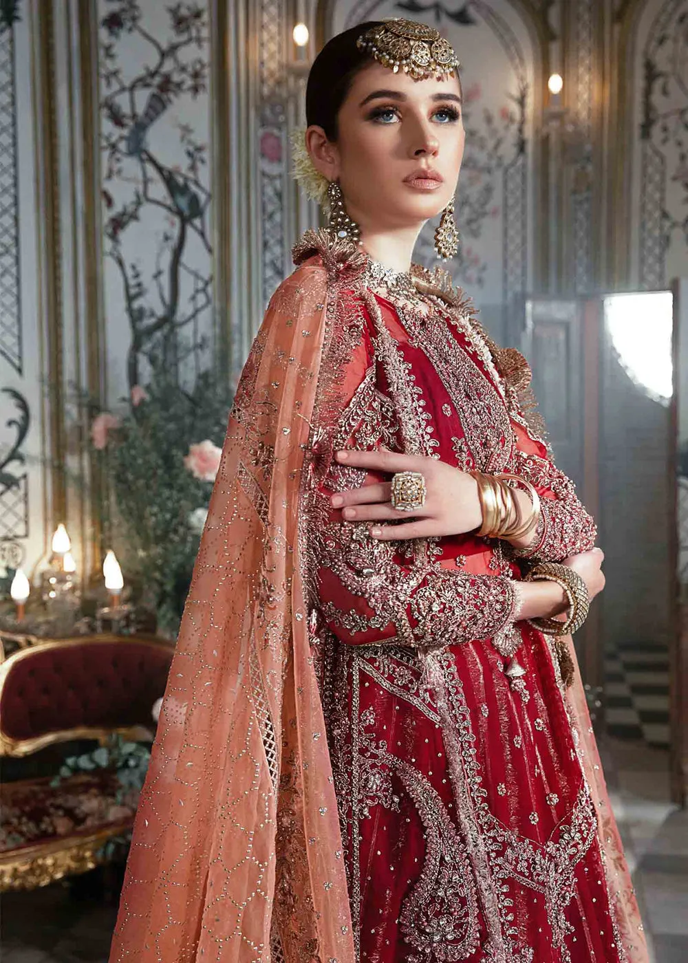 Mbroidered Wedding 2023 by Maria B | Maroon BD-2708