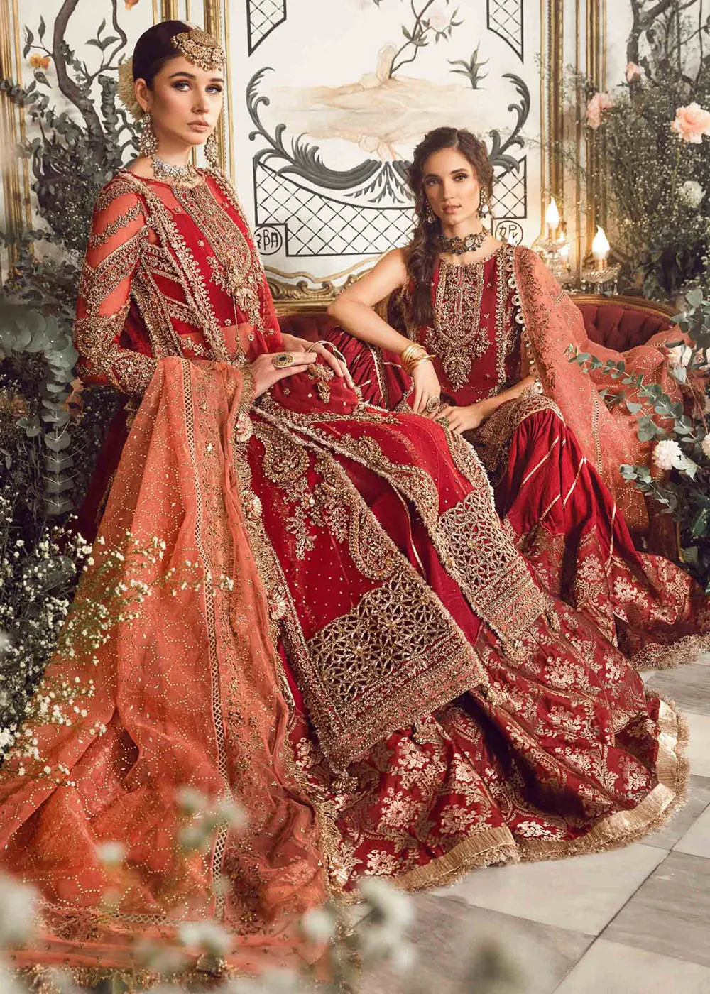Mbroidered Wedding 2023 by Maria B | Maroon BD-2708