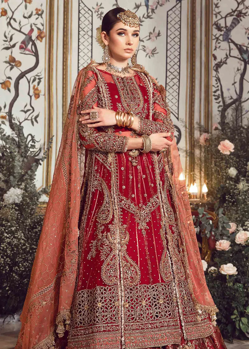 Mbroidered Wedding 2023 by Maria B | Maroon BD-2708