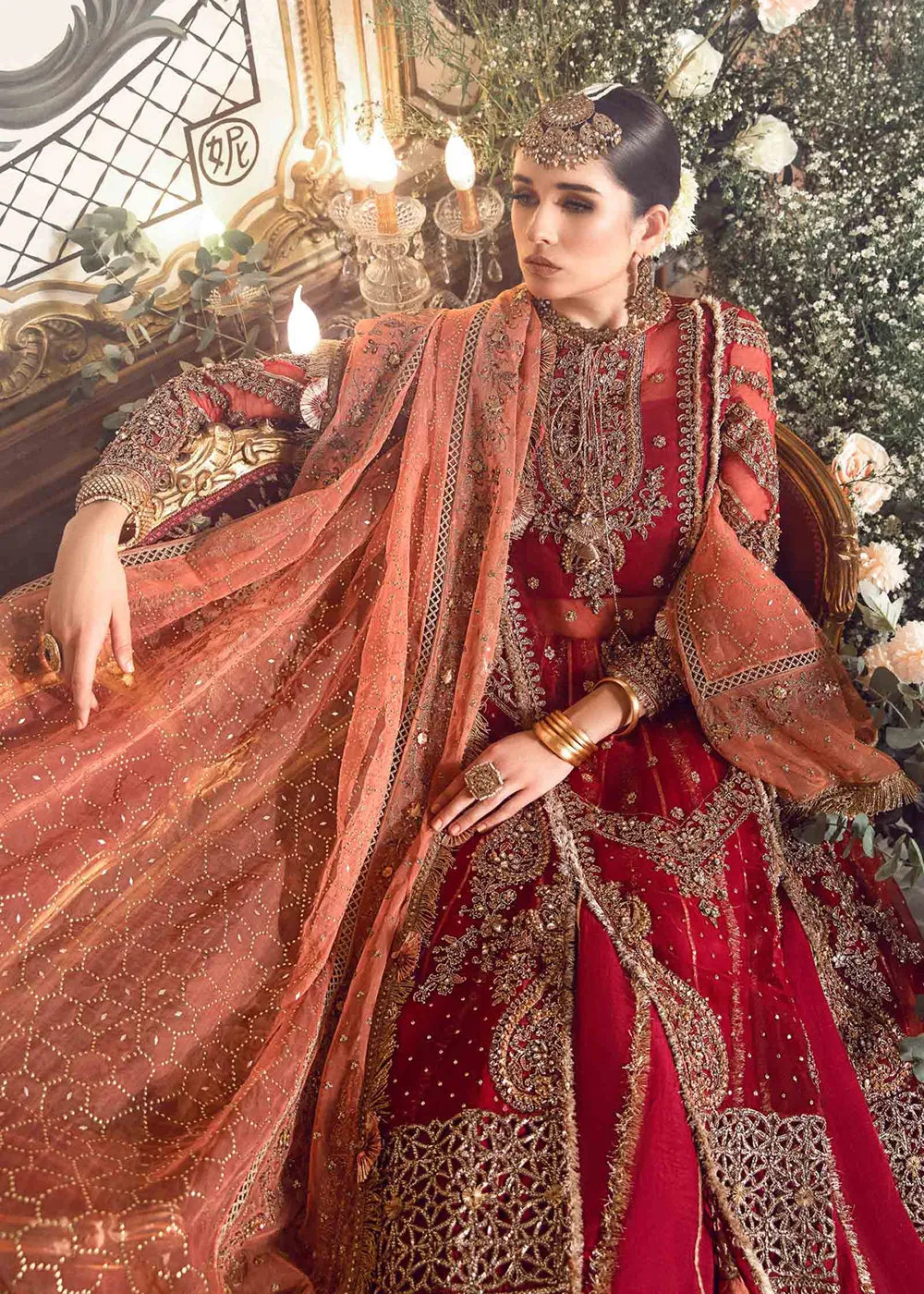 Mbroidered Wedding 2023 by Maria B | Maroon BD-2708