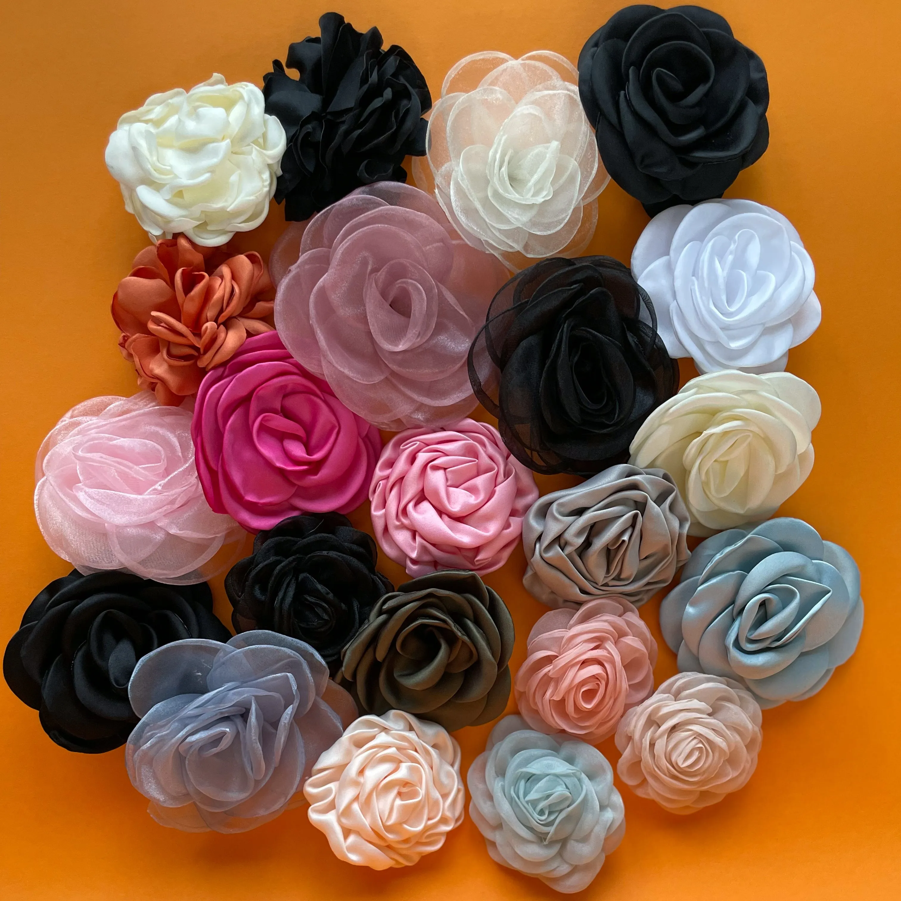 Multiflower - Organza - 7 cm - Cream