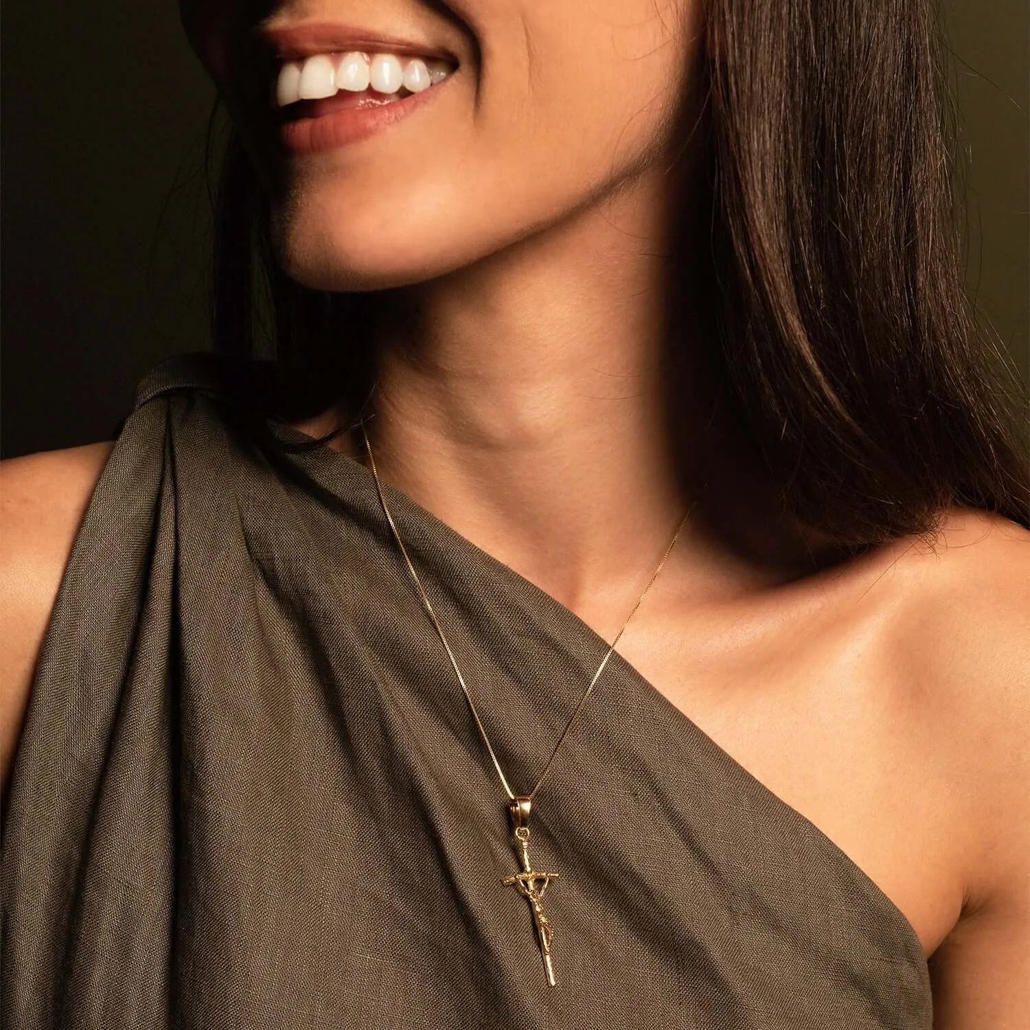 PASTORAL - CRUCIFIX PENDANT - VERMEIL SILVER
