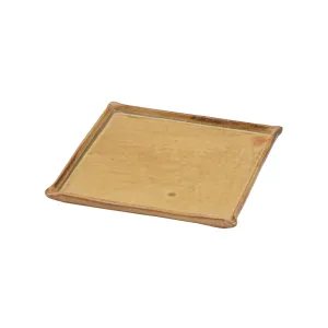 Plate Square Brown
