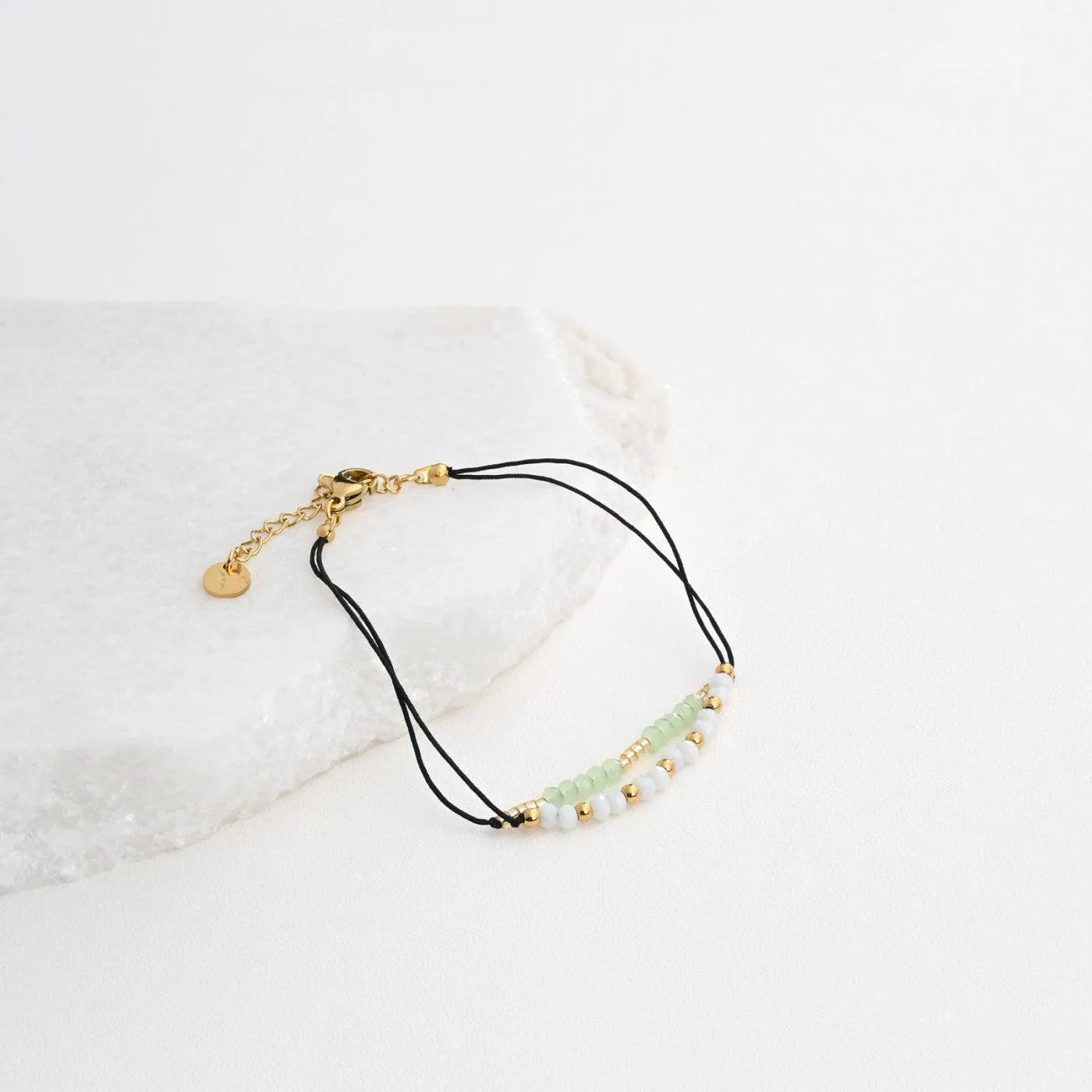 Pulseira Dupla Verde, aço inoxidável
