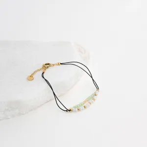 Pulseira Dupla Verde, aço inoxidável