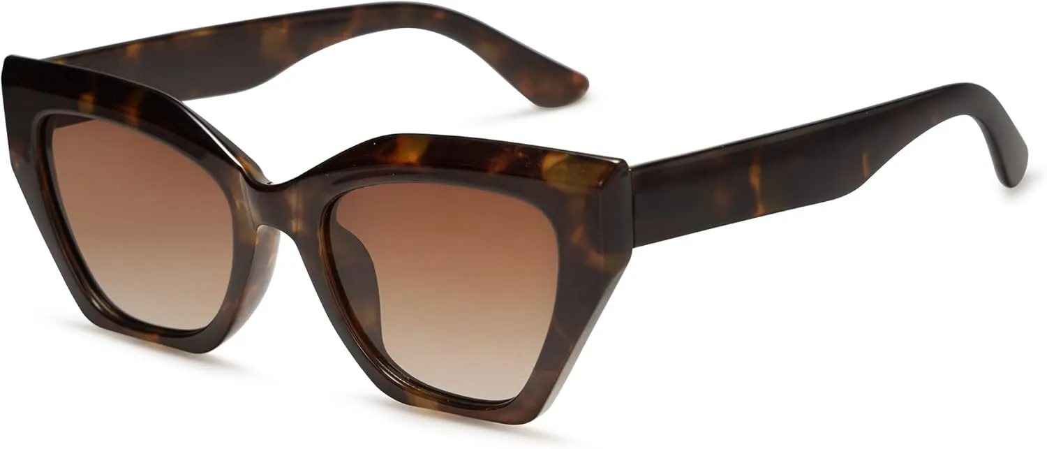 SOJOS Square Cat Eye Polarized Sunglasses for Women Small Retro Vintage Trendy Cateye Shades Sunnies Gafas de sole SJ2235