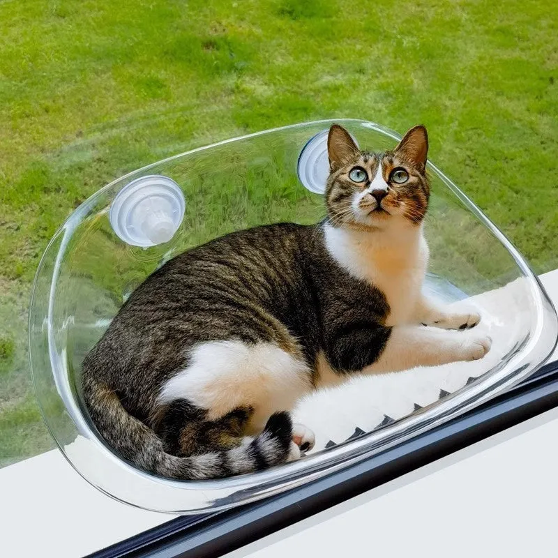 Summer Suction Cup Window Glass Hanging Suspension Cat Hammock / Hamaca colgante para gatos con ventosa para ventana de cristal de verano