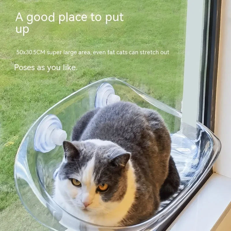 Summer Suction Cup Window Glass Hanging Suspension Cat Hammock / Hamaca colgante para gatos con ventosa para ventana de cristal de verano