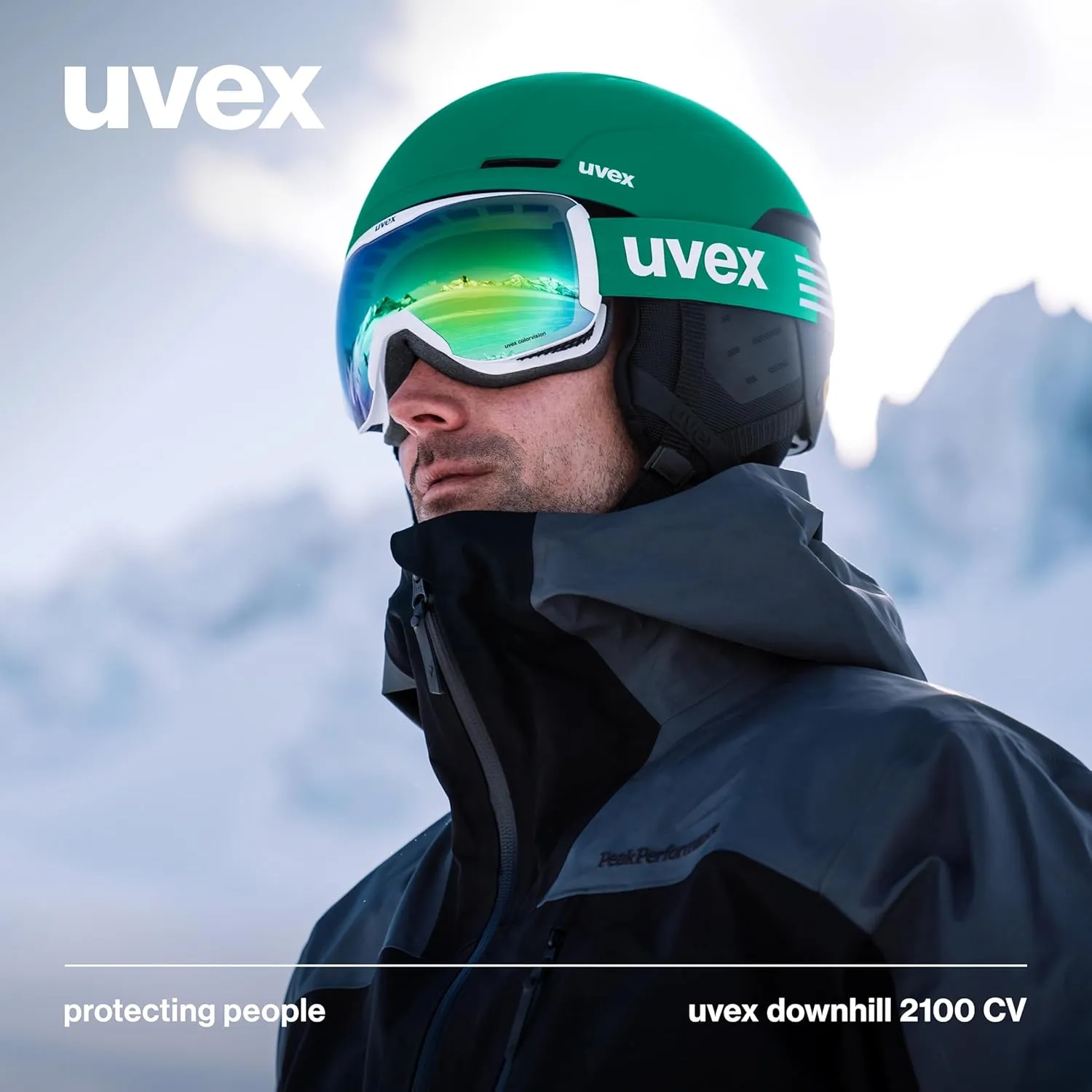 Uvex downhill 2100 CV ski & snowboard goggles, contrast enhancing anti-fog OTG with UV protection for women men & youth