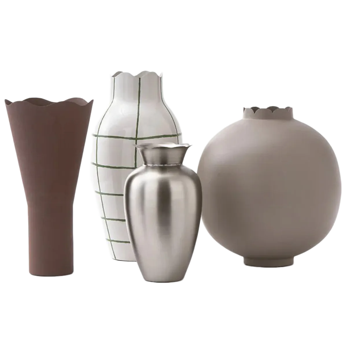 Vases Wavy Set 4